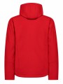 Kurtka softshell 3-warstwowa z kapturem – czerwona