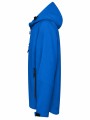 Męska kurtka softshell 3-warstwowa z kapturem – niebieska