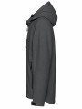 Męska kurtka softshell 3-warstwowa z kapturem – grafitowa