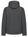 Męska kurtka softshell 3-warstwowa z kapturem – grafitowa