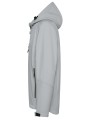 Męska kurtka softshell 3-warstwowa z kapturem – jasnoszara