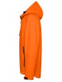 Męska kurtka softshell 3-warstwowa z kapturem – pomarańczowa