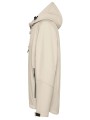 Męska kurtka softshell 3-warstwowa z kapturem – kremowa