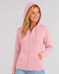 Bluza Damska rozpinana z kapturem różowa JHK