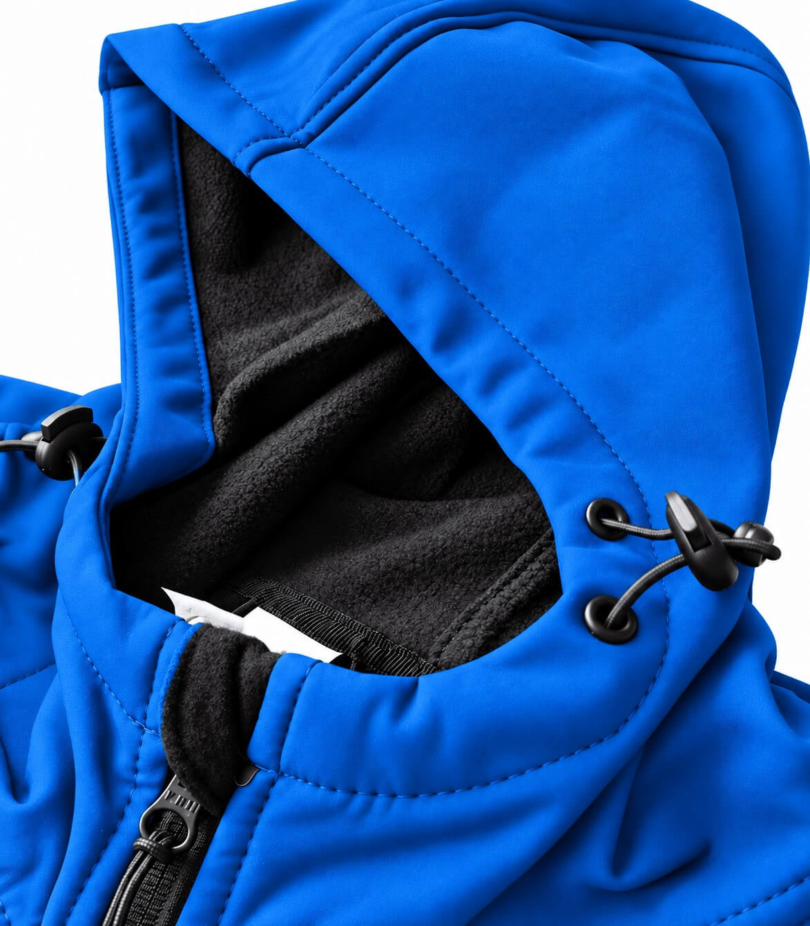 Kurtka softshell 3-warstwowa z kapturem – regulowany kaptur z polarowym wykończeniem
