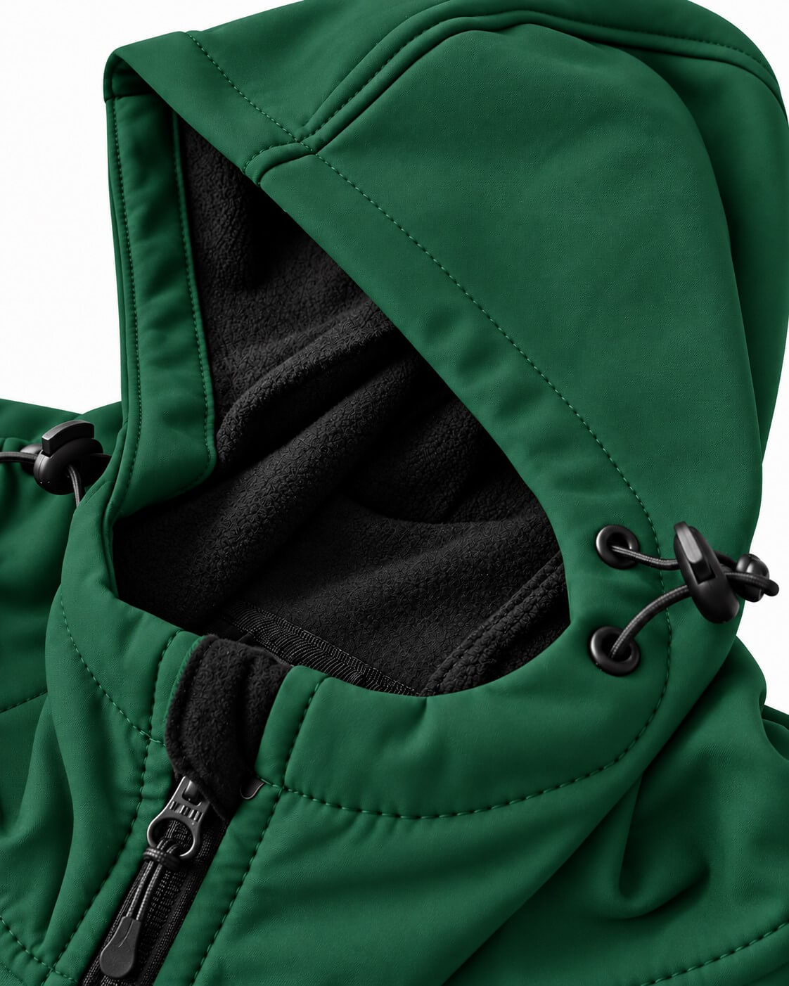 Męska kurtka softshell 3-warstwowa– polarowe wykończenie kaptura