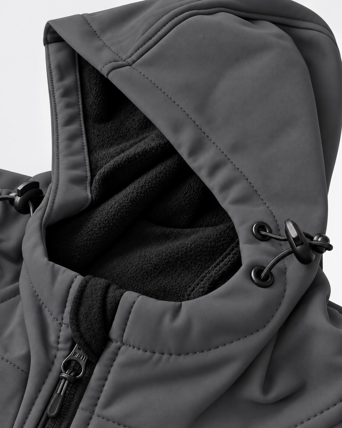 Męska kurtka softshell 3-warstwowa– polarowe wykończenie kaptura