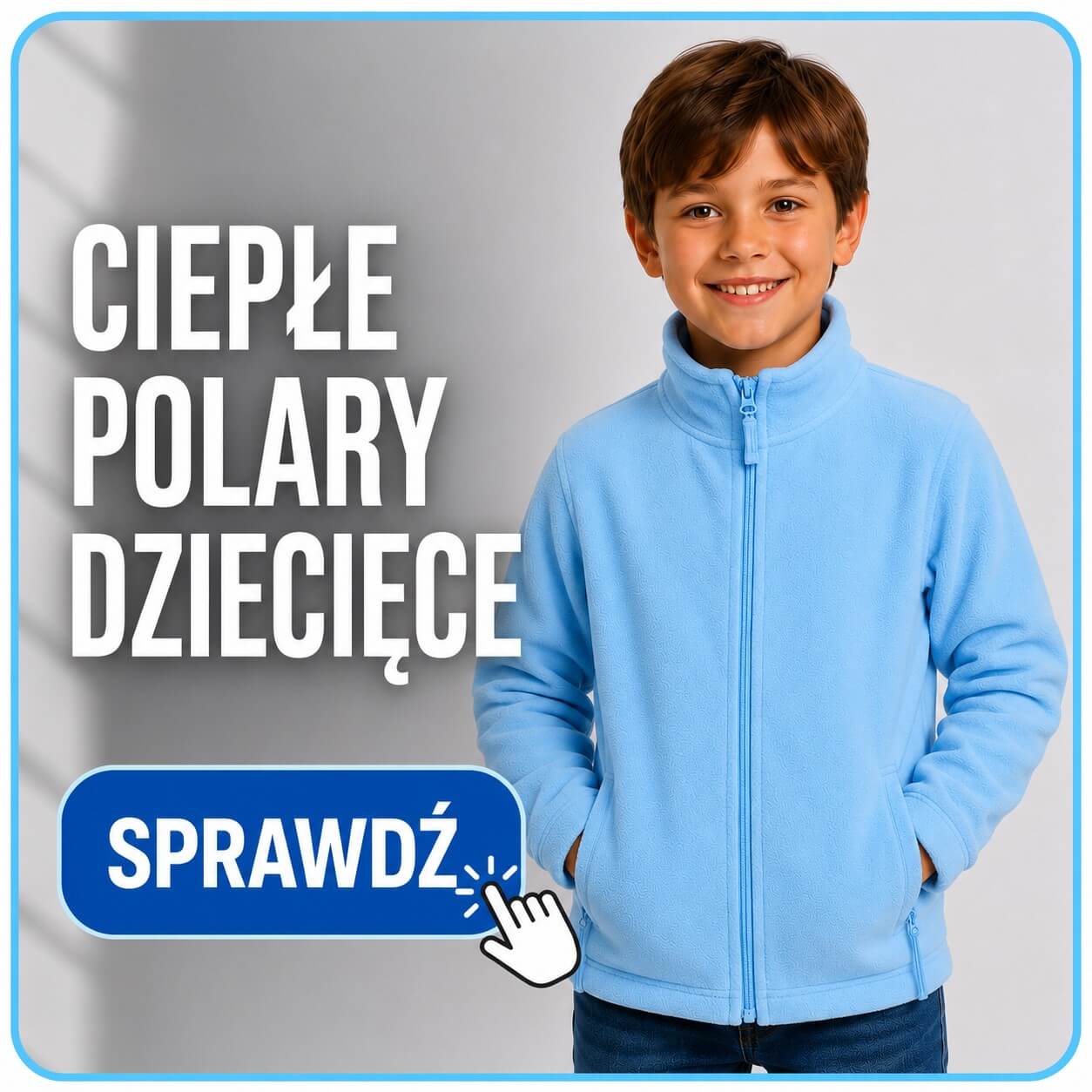 Zdjęcie prowadzi do kategorii Ciepłych polarów dziecięcych JHK FLRK 300. Na zdjęciu chłopiec ubrany w polar dziecięcy JHK FLRK 300 SK błękitny
